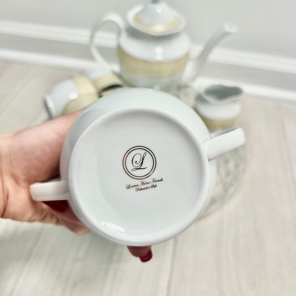 "Lorren Home Trends" China Gold Mix & Match Coffee Set of 19 - Picture 6 of 16